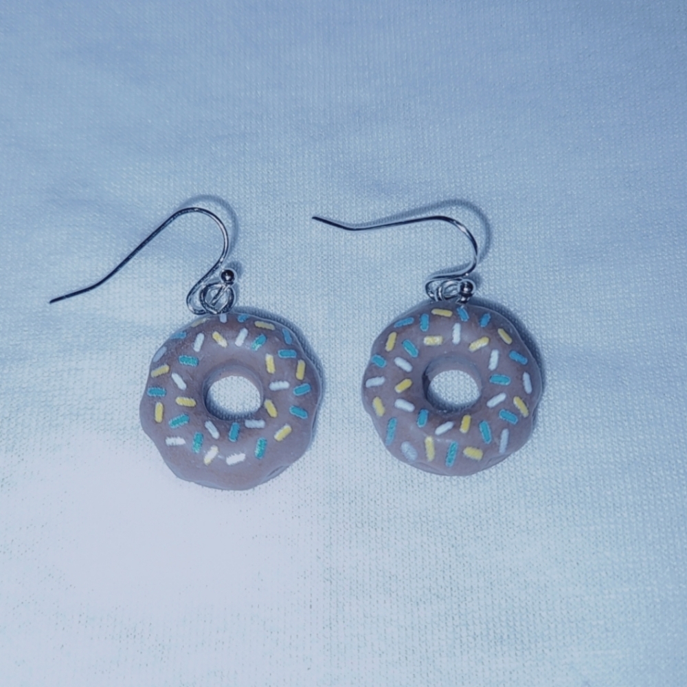 Homemade chocolate donut earrings!